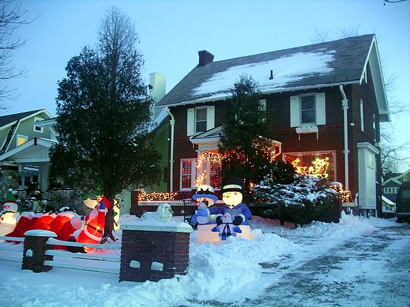 Seasonal lights on Farrand Park