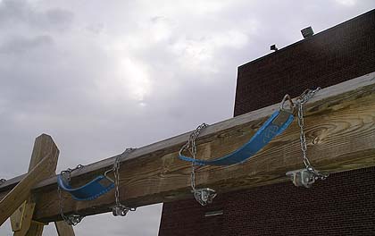 Vandalized swings